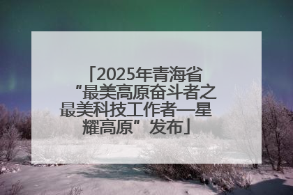2025年青海省“最美高原奋斗者之最美科技工作者—星耀高原”发布